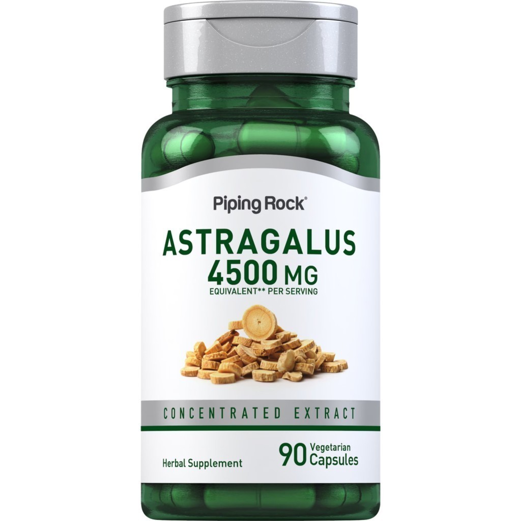 PipingRock Astragalus Root 4,500 mg. (90Capsules) รากแอสทรากาลัส อึ้งคี้ ปักคี้ หวงฉี 🇺🇸
