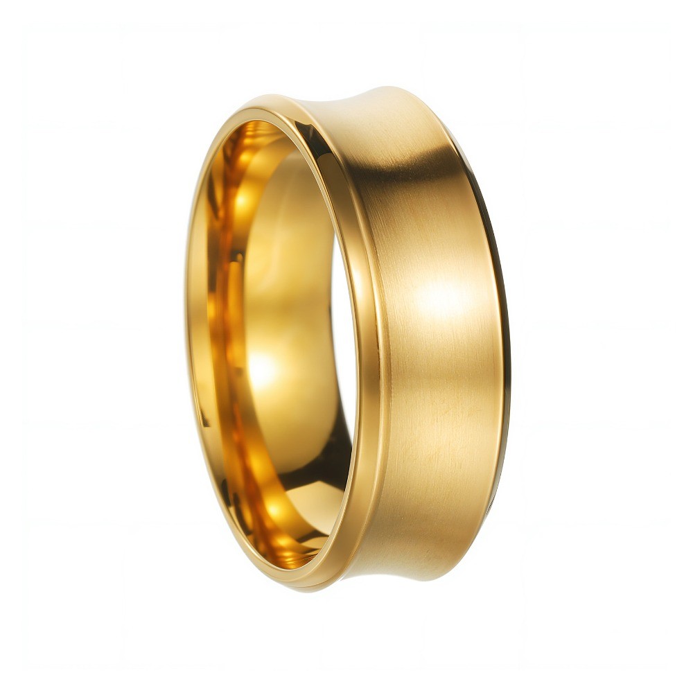 1 ชิ้น แหวนรูปตัวยูสีทองดำเงิน แหวนสแตนเลส แหวนแฟชั่นผู้ชายคลาสสิก แหวนวง 8 มม. ราคา ถูกที่สุด ดีลบีเคเค แกลเลอรีภาพที่ 5