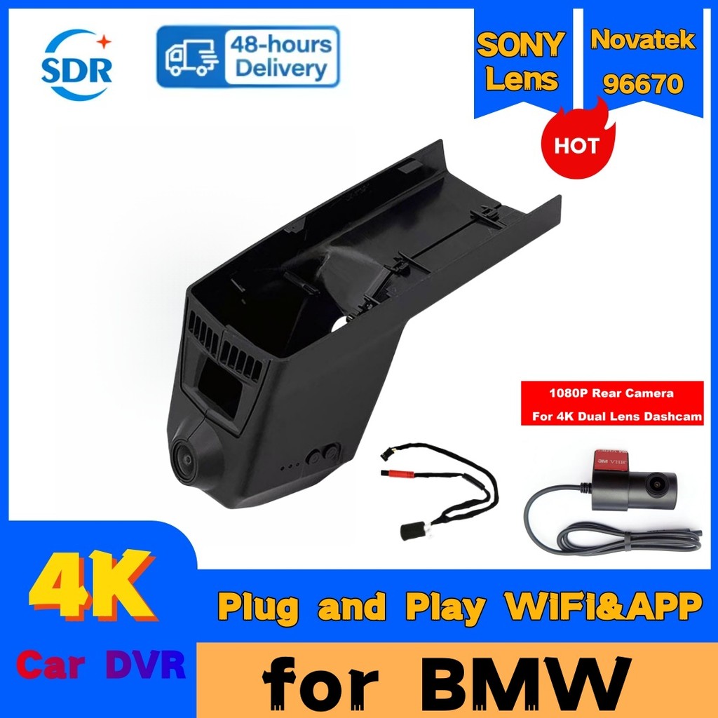 4k Wifi รถ DVR ด้านหน้าและด้านหลัง Dash Cam สําหรับ BMW X5 F15 X6 F16 X3 F25 X4 F26 X5M F85 X6M สําห