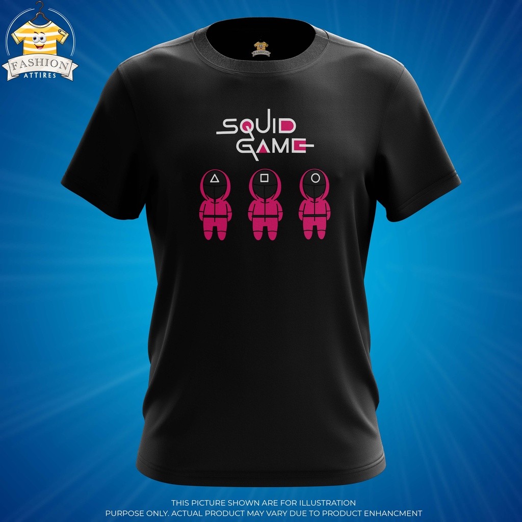 24JAM SHIP SQUID-GAME TSHIRT BAJU SQUID-GAME UNISEX S/SLEEVE COTTON