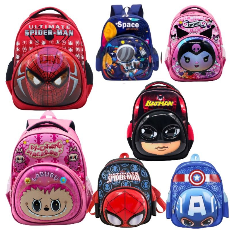 DELI STORE DEMARSEL กระเป๋าเป้สะพายหลังเด็ก 3D Character Motips นูนสําหรับ PAUD - TK Character