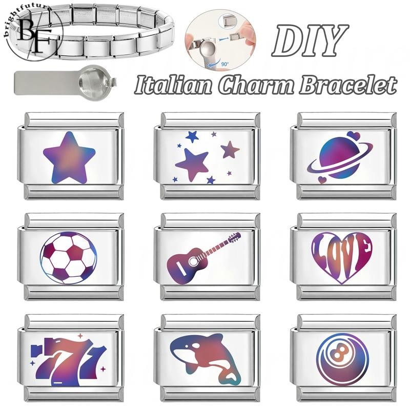 แฟชั่น8ลูก777อิตาลีเสน่ห์สร้อยข้อมือพอดี9มิลลิเมตรสร้อยข้อมือสแตนเลส ทําเอง เครื่องประดับทําอุปกรณ์ย