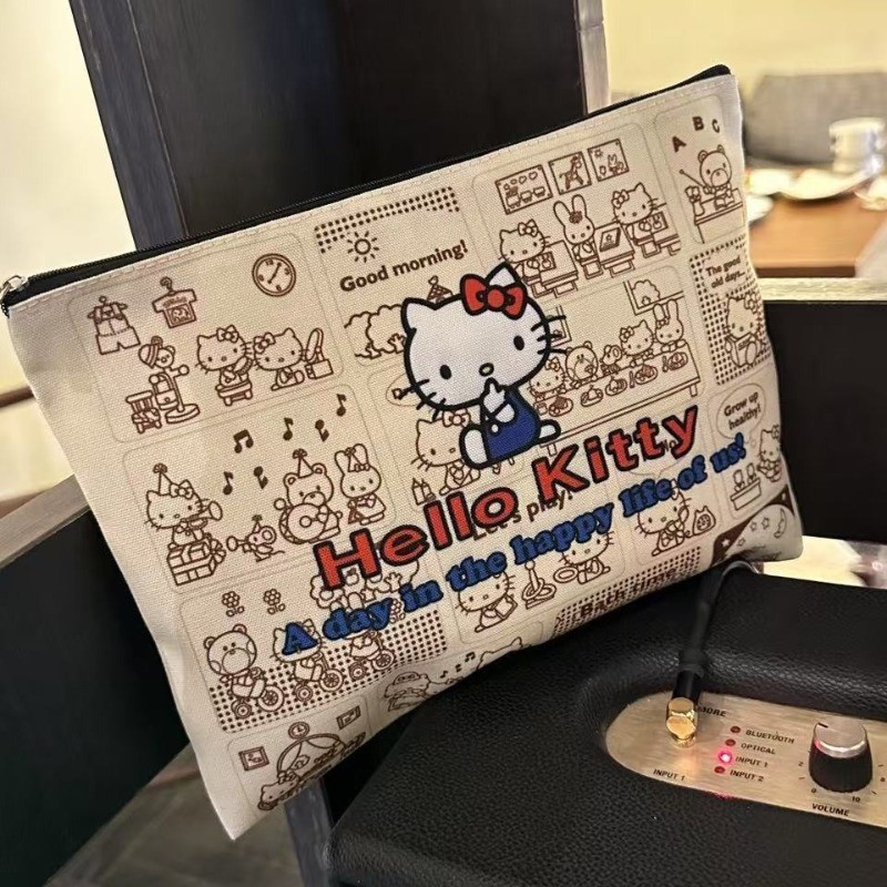 กระเป๋าเก็บของ Hello Kitty Niche Outing Storage Bag กระเป๋าเครื่องสําอางนักเรียน