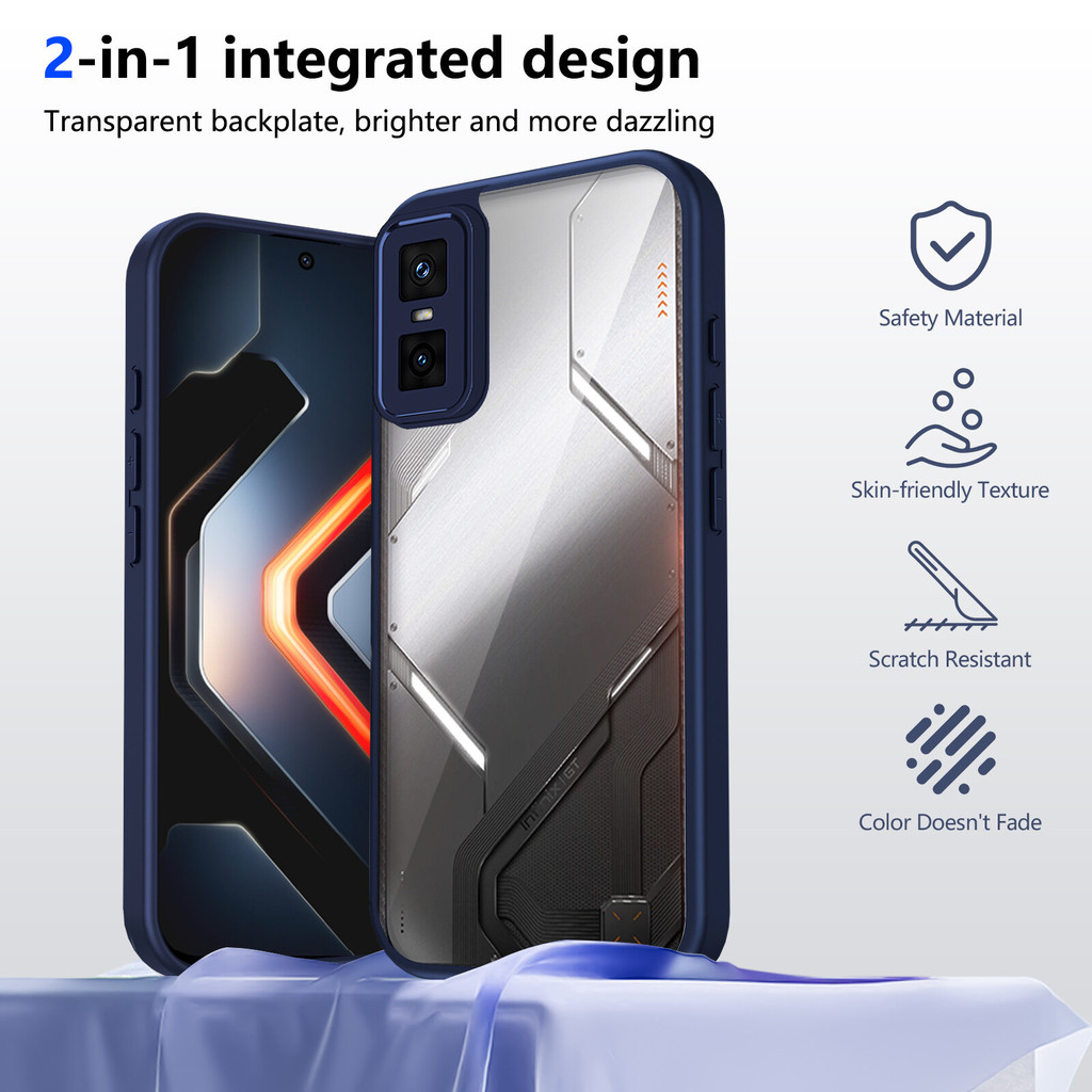 ปลอกสําหรับ Infinix GT 30 Pro GT30 Pro 30Pro GT30Pro 5G อะคริลิคโปร่งใสเคสโทรศัพท์กันกระแทกป้องกันกั