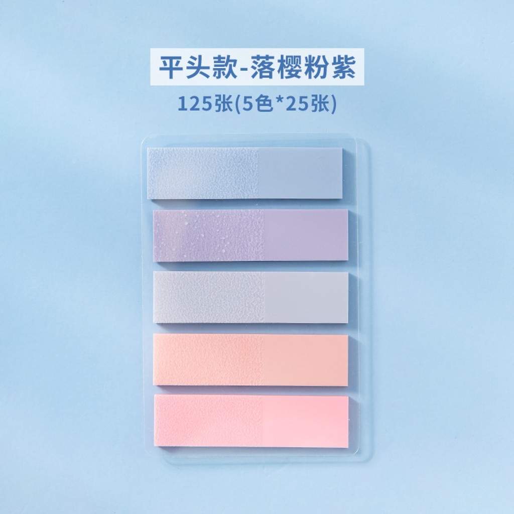 Zyypet สติกเกอร์ดัชนีโปร่งใส Morandi รุ่น Sticky Notes นักเรียน Stick Label Simple Mark สะดวก Sticky