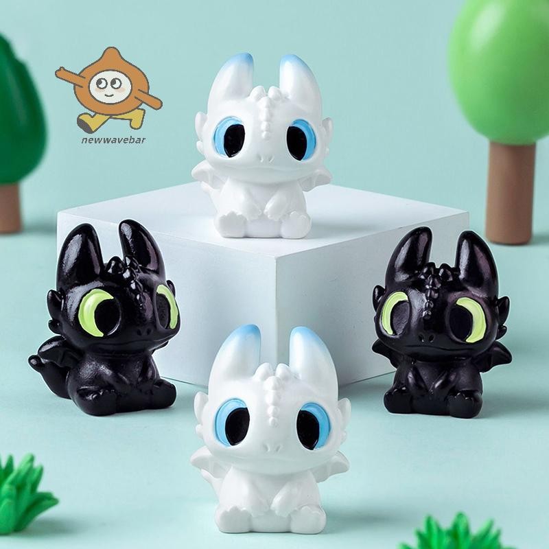 {}newwave} 2/4/10 ชิ้นตกแต่งบ้านน่ารักอะนิเมะ Kawaii Toothless ตัวเลขการกระทํา Light Night Fury ของเล่นรุ่นเดสก์ท็อปเครื่องประดับเด็กผู้หญิงของขวัญวันเกิด {TH}