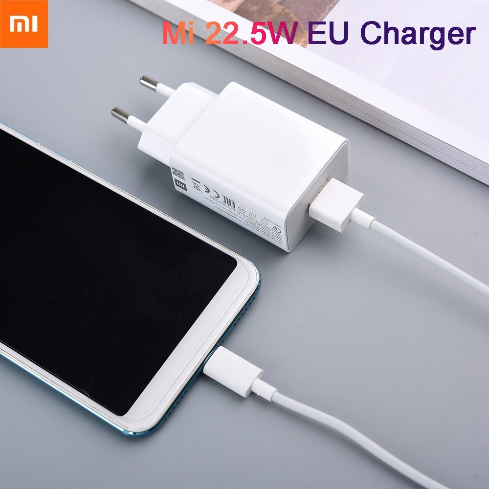 Original Xiaomi 22.5W EU Fast Charger อะแดปเตอร์ 10V/2.25A QC3.0 Quick Charger สําหรับ Mi 6 8 9 10 R