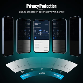ฟิล์มนิรภัย For iPhone 13 11 17 pro max Case iPhone 11 15 16 pro max 14 12 pro max XR XS Max โพสต์วินาที ป้องกันการแอบดู