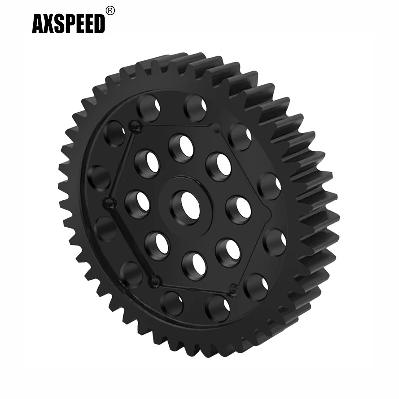 AXSPEED เหล็ก 0.8M 39T Spur เกียร์ 45T เกียร์หลักสําหรับ TRX4 TRX6 1/10 RC Crawler รถอะไหล่
