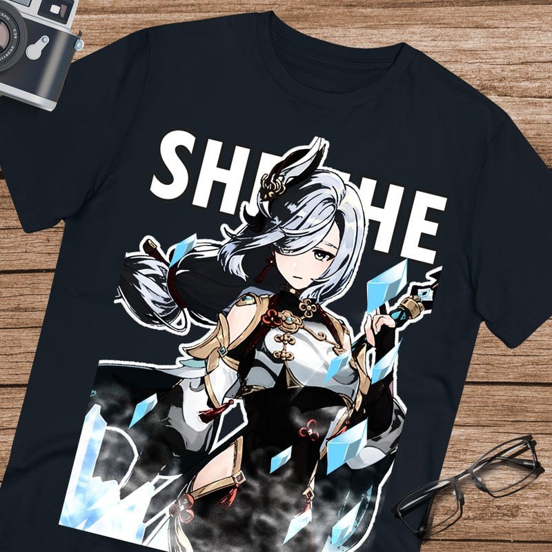Genshin Impact Shenhe Printed Tee – Chill Sword Immortal with Fierce Style | เสื้อยืดลาย Shenhe