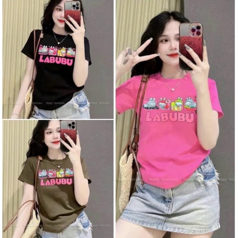 เสื้อยืดแขนสั้นพิมพ์ลายฤดูร้อน สำหรับผู้หญิง ทรงหลวม และทันสมัย สไตล์มินิมอล เสื้อยืดฤดูร้อน มาใหม่