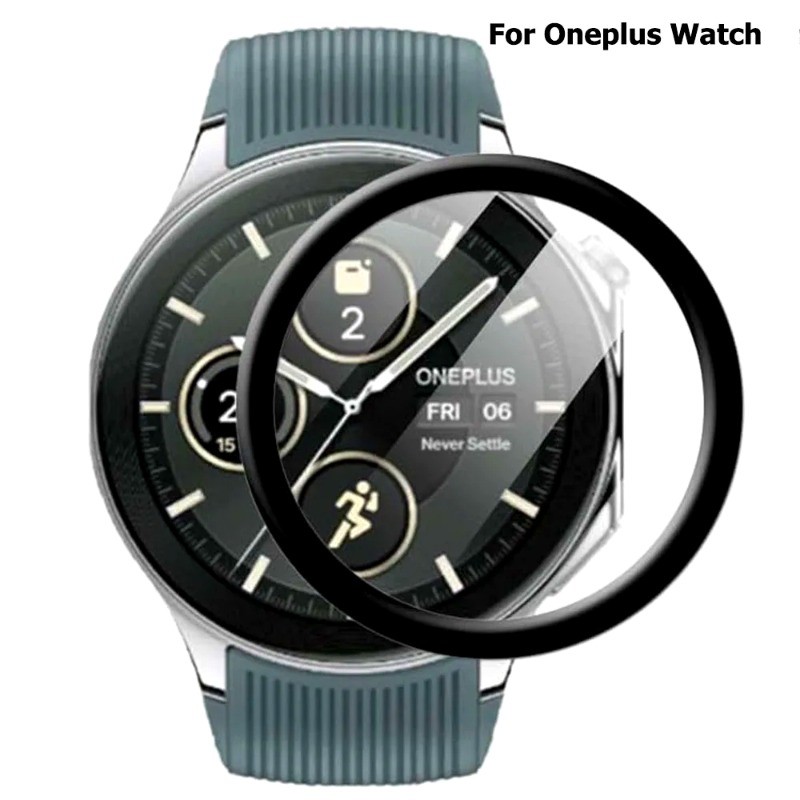 1-3 ชิ้นโค้งสีดําขอบฟิล์มกระจกนิรภัยสําหรับ OnePlus Band นาฬิกา 2 2R (eSIM) ป้องกันการระเบิด Anti-Sh