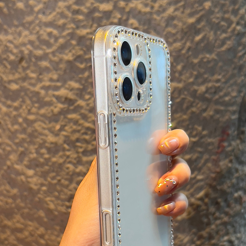 กรอบเพชร Glitter หรูกรอบโทรศัพท์โปร่งใสสำหรับ OPPO Reno 14 13 13F 12 12F 11F 8 8Z 7 7Z 5 5K 5F Pro Lite 4G 5G 2025 - รูปที่ 3