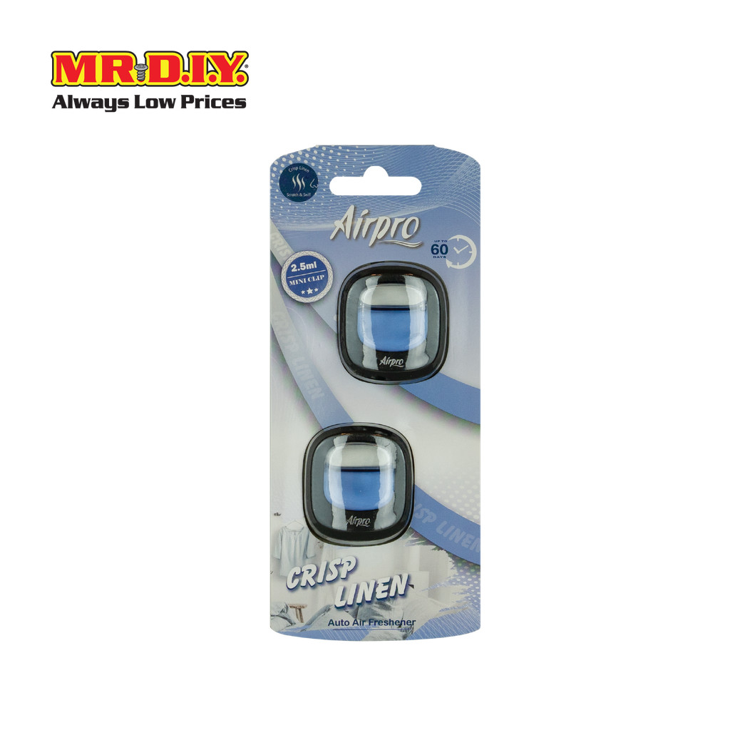 AIRPRO น้ำหอมติดรถยนต์ ขนาด 2.5 มล. กลิ่นลินิน Linen จำนวน 2 ชิ้น