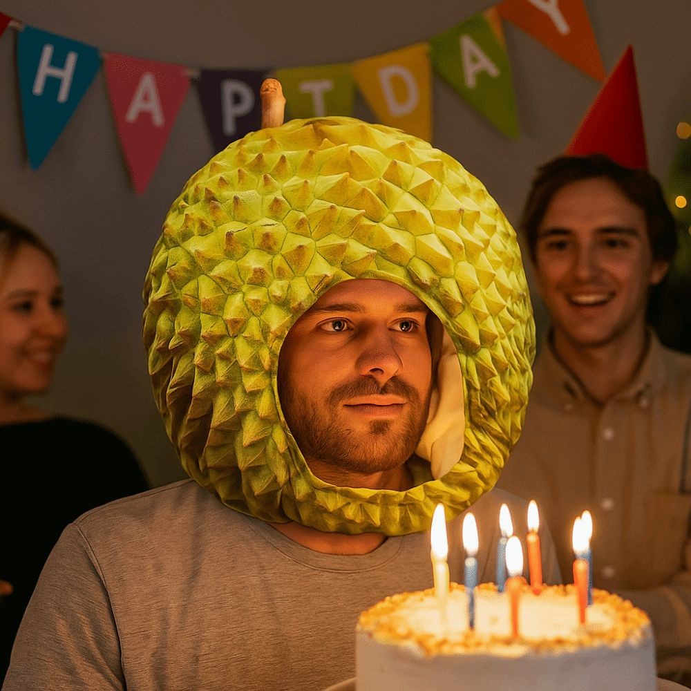 ZENBREW​ หมวกทุเรียนจําลอง, หมวกทุเรียนนุ่มตลก, หมวกตุ๊กตาผ้ากํามะหยี่การ์ตูนที่สะดวกสบายที่ไม่ซ้ํากัน การถ่ายภาพ - รูปที่ 7