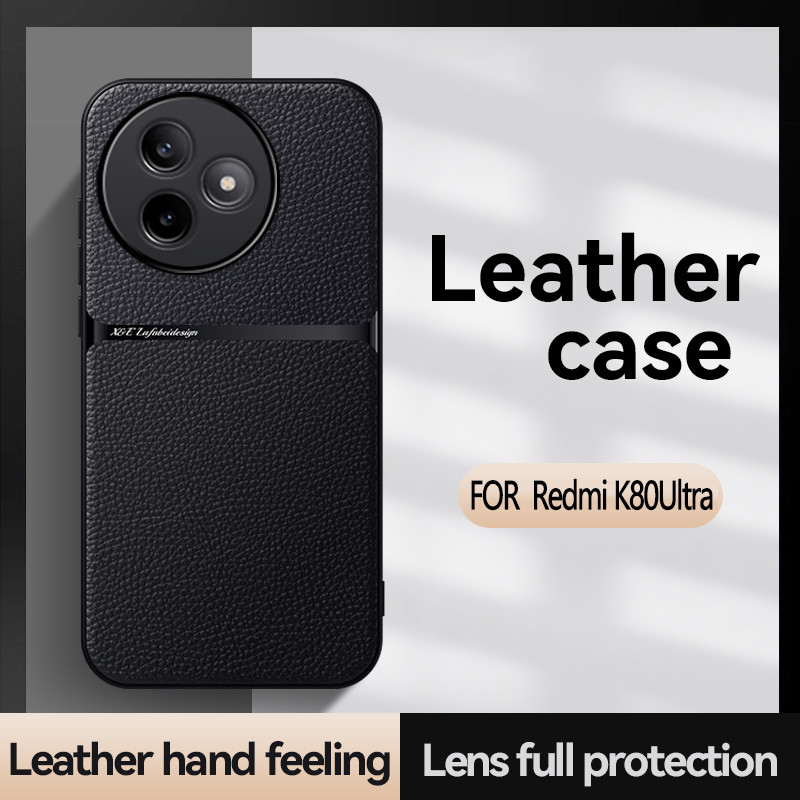 สําหรับ Redmi K80 Ultra Case ELVEV Firm หนัง + Soft TPU Dropproof เลนส์ป้องกันปกหลัง