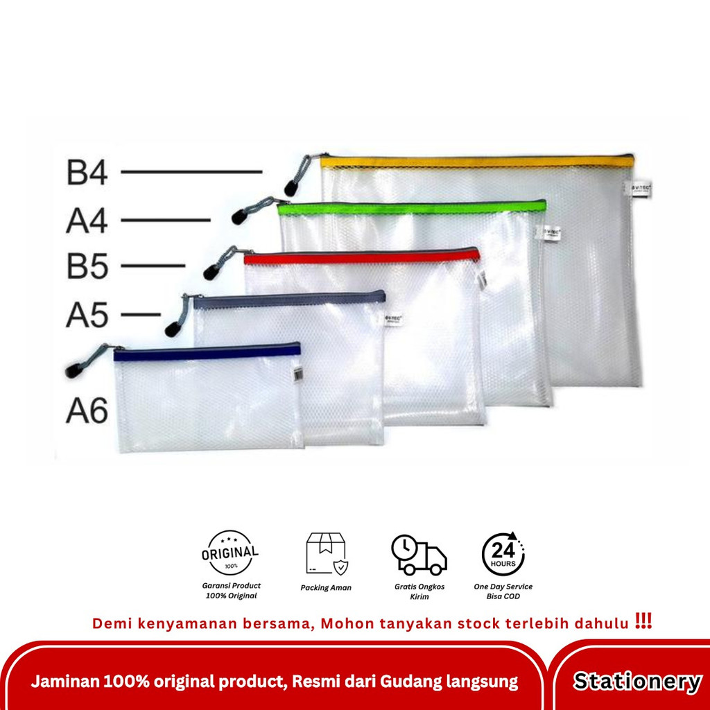 V-TEC ZIPPER BAG 6009 B5 สีขาว ชิ้น