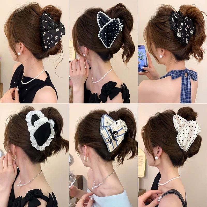 กิ๊บหนีบผมผ้าแฟชั่น มาใหม่ ประดับผม น่ารัก