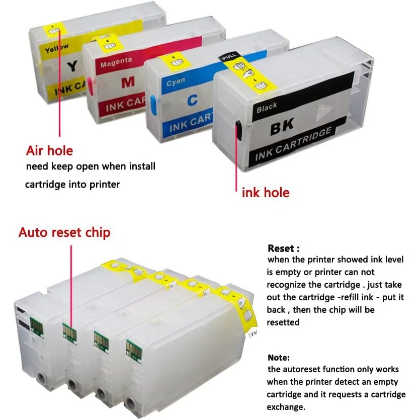 UPink PGI-1200XL PGI1200 ตลับหมึกรีฟิลที่ว่างเปล่าสําหรับ Canon MAXIFY B2020 MB2010 MB2110 MB2120 MB