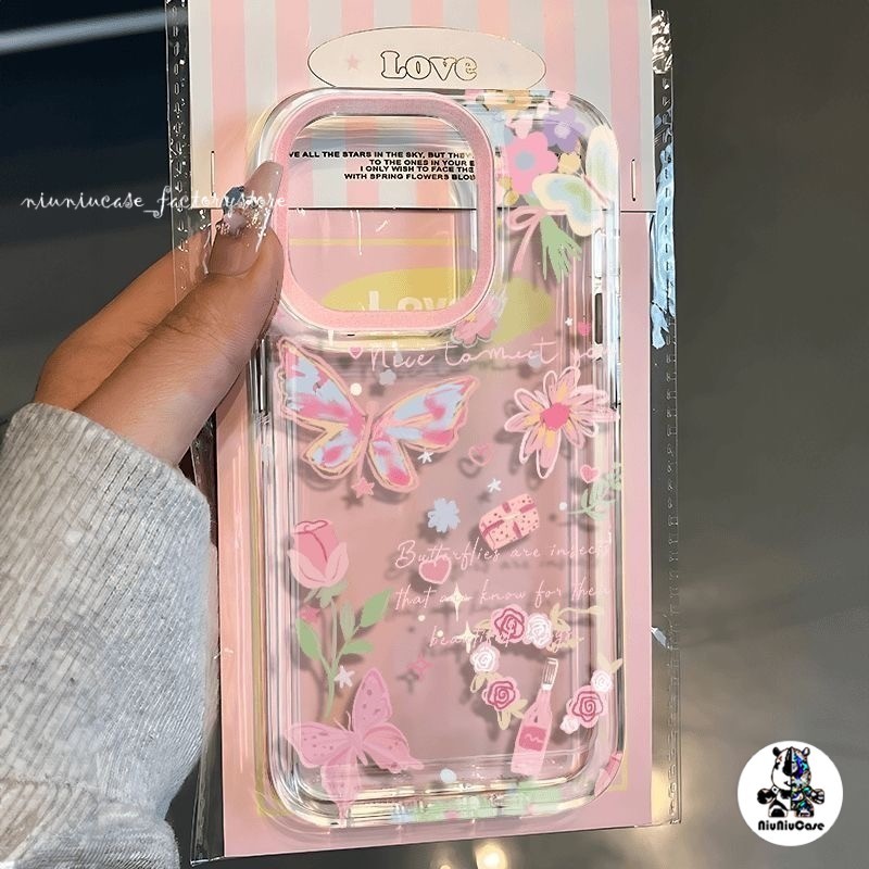 For Samsung Galaxy A05 A06 A14 A05S A15 A12 A13 A03 A04 A23 A51 A50 A53 A33 A54 A34 A24 A32 A20 A30 เคส ดอกไม้ผีเสื้อ