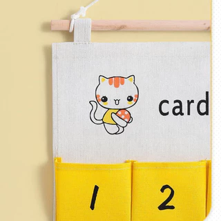 COD ปฏิทินออมเงิน 30 กริด วัสดุผ้าใบ ช่องเสียบธนบัตร สามารถแขวนได้ DIY