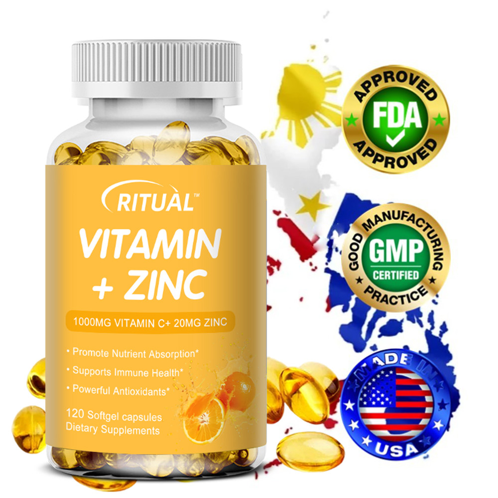 วิตามินซี Zinc Vitamin C วิตตามินซี สังกะสี Zinc Plus Vitamin C Capsule Vit C Zinc Capsules Vegan