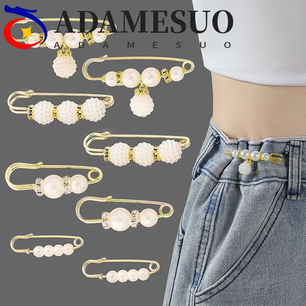 ADAMESUO เข็มกลัดเพชรสังเคราะห์และผ้าคลุมไหล่ติดคลิป สำหรับชุดผู้หญิง