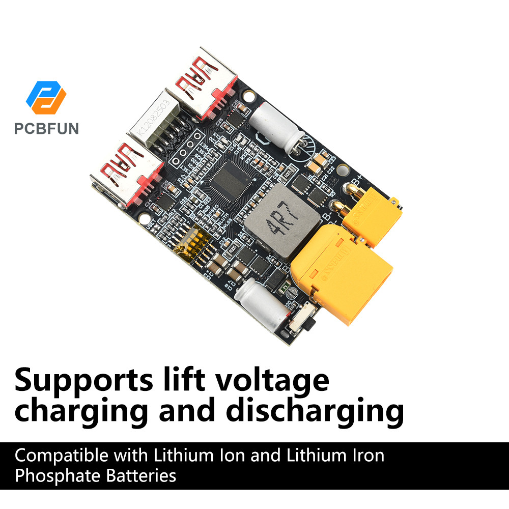 Pcbfun 2-7S 100W โมดูลชาร์จ Fast Charging เมนบอร์ดมือถือรองรับแบตเตอรี่ลิเธียมแบตเตอรี่ลิเธียมเหล็กฟอสเฟต