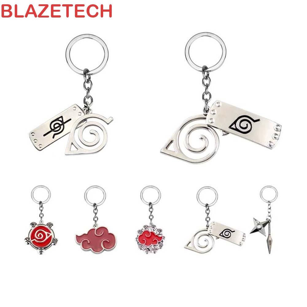 BLAZETECH Naruto Key แหวนการ์ตูนพวงกุญแจพวงกุญแจ Red Cloud โลหะพวงกุญแจรถการ์ตูน Naruto