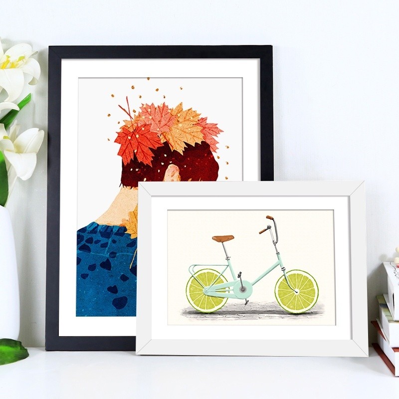 กรอบรูป กรอบรูปมินิมอล สีขาว สีดำ กรอบรูปไม้ กรอบรูปใส แต่งบ้าน - รูปที่ 6