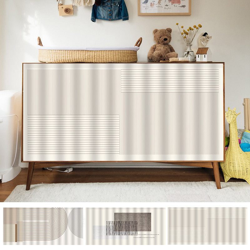 แนะนำ ผ้าม่าน ผ้าม่านตู้ครัวนอร์ดิกม่านกาวในตัวที่เรียบง่ายฝุ่นตู้ม่านตกแต่งบ้าน ราคาพิเศษ มีเก็บเงินปลายทาง