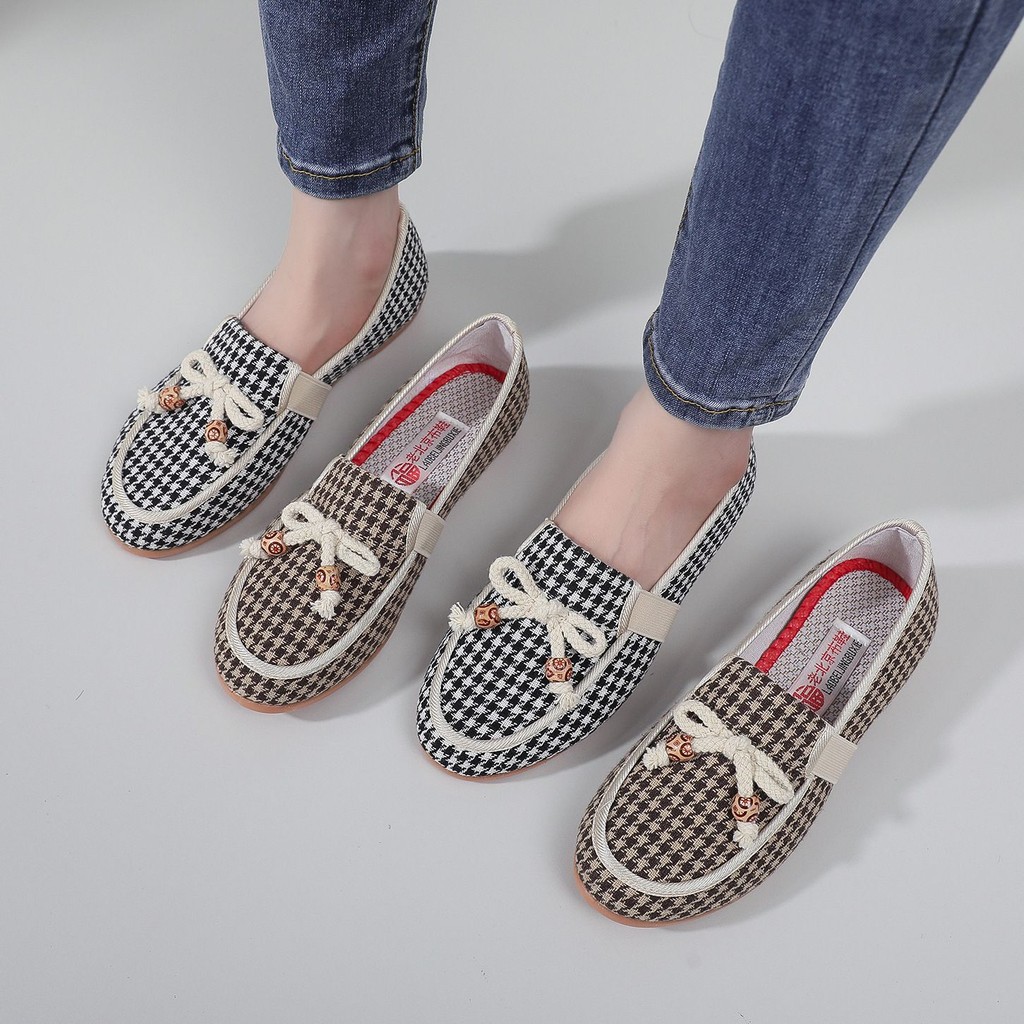 Women's Canvas Shoes2024Thin Slip-On Lazy Shoes Thick-Soled Casual Women's Shoes Versatile Sneakers7