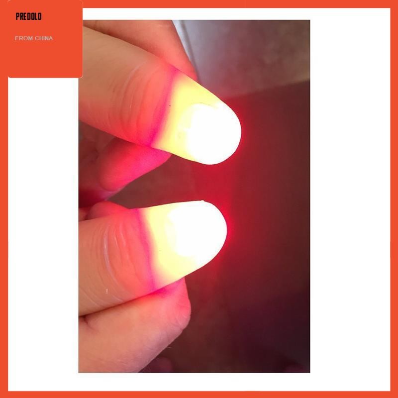 [Predolo] 2 ชิ้น Light Up Fingers LED Tricks Thumb Props Light Up Finger Fingers ของเล่นนิ้วมือ Tric