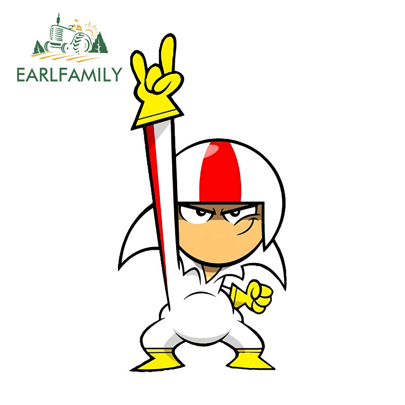 EARLFAMILY Kick Buttowski สติกเกอร์รถ Creative กระจกรถจักรยานยนต์ไฟฟ้า-จักรยานบุคลิกภาพกันน้ําไวนิล Decal Occlusion Scratch รถป้าย