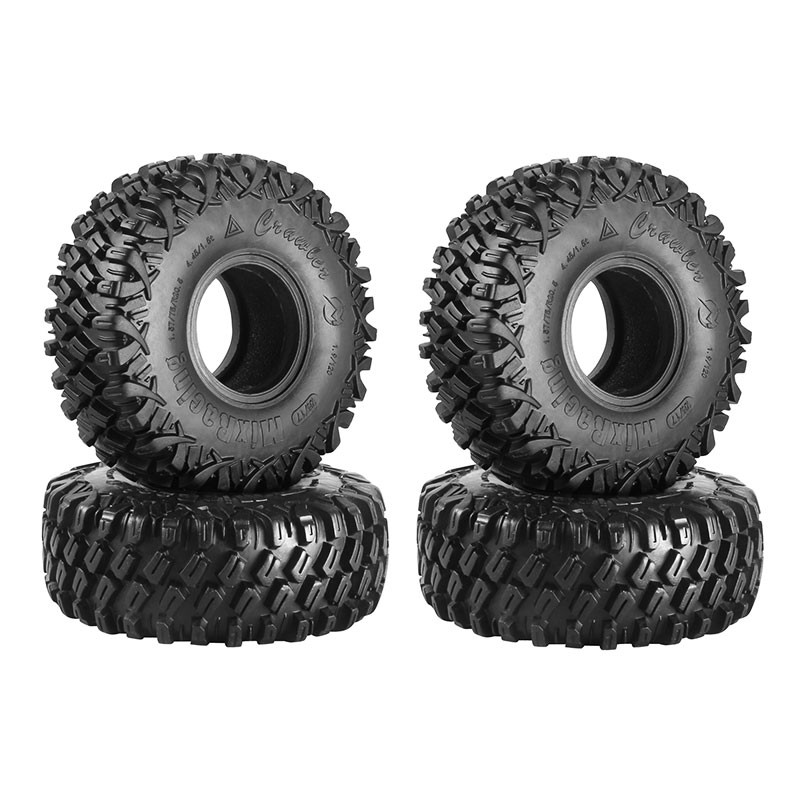 4PCS 1.9 นิ้วยาง Tyre 1.9 ล้อยาง 120x45 มม.สําหรับ 1/10 Rc Crawler Trax Trx4 Trx6 Axial Scx10 Axi030