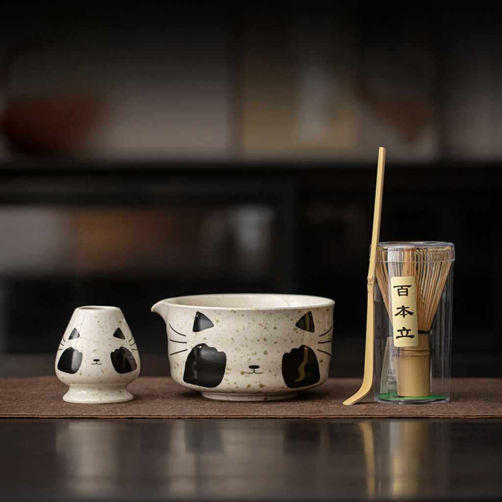 chawan matcha bowl chasen ญี่ปุ่น matcha set matchazuki ชุดชงชามัทฉะ ชุดมัทฉะแพนด้าน่ารักชามมัทฉะชาเชคเกอร์แปรงมัทฉะ