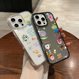 เคส iPhone 16 Pro Max iPhone 11 เคสใสแบบแวววาว TPU นุ่มสีสันสดใส การ์ตูนสุดหล่อสีสันสดใส Compatible