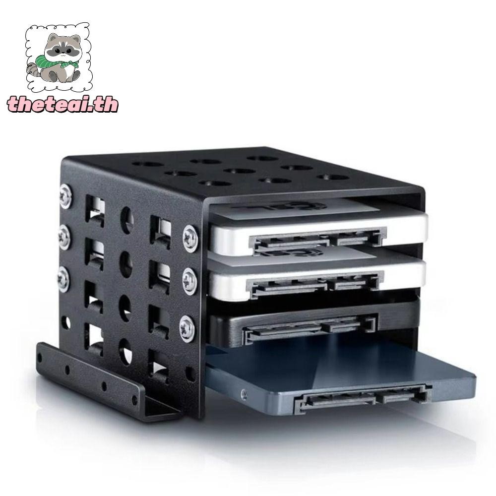 THETEAI Hard Drive Bay, 4 Bay พร้อมสกรู Dock Holder, 2.5 นิ้วถึง 3.5 นิ้วอลูมิเนียมอุปกรณ์เสริม SSD 