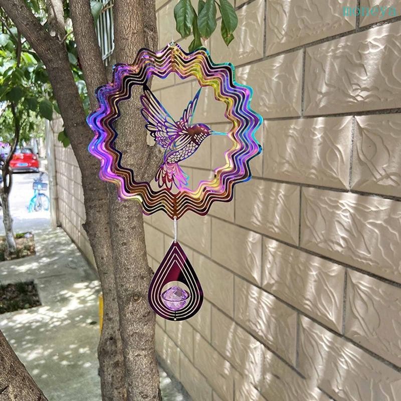 Mya สแตนเลส Wind Spinner Bird Wind Spinner Craft เครื่องประดับสําหรับในร่มกลางแจ้ง