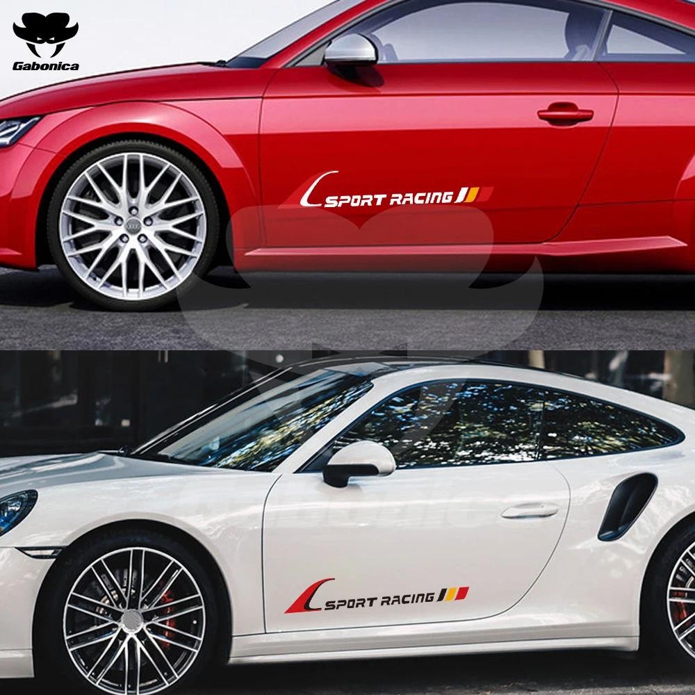 2 pcs Sport Racing Car สินค้าสติกเกอร์กันน้ําเหมาะสําหรับ Audi TT A3 A4 A5 A6 A7 A8 B5 B6 B7 B8 8P C