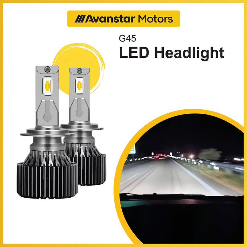 2PCS Canbus LED ไฟหน้ารถ/รถบรรทุก/Lorry Highlight ไฟหน้า 12-24V h1 h4 h7 h8 h11 9005 9006 G45