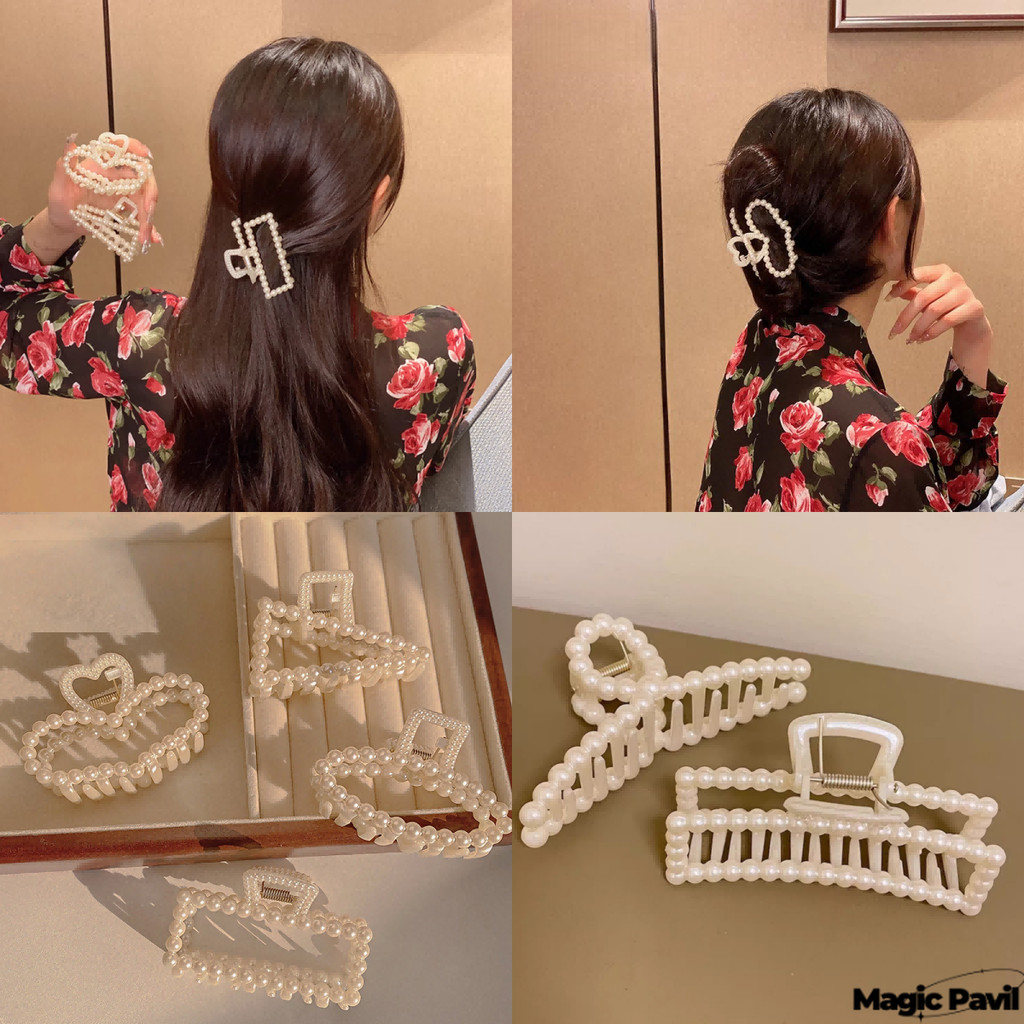 【Magic】พร้อมส่ง | กิบติดผมไช่มุก  บหนีบสไตล์เกาหลีประดับไข่มุก ดูหรูหรา VO-2