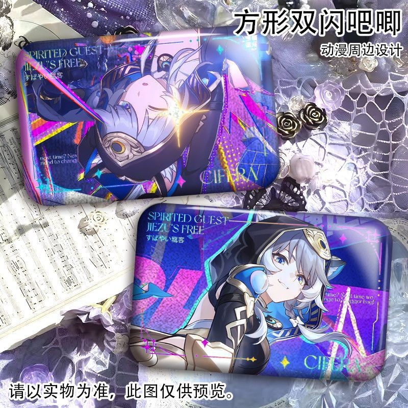 ชุดHonkai: Star Rail 2ชิ้น/เซ็ต ประกอบด้วยกระเป๋าเป้และป้ายCipher Cifera Pins เหมาะสำหรับคอสเพลย์