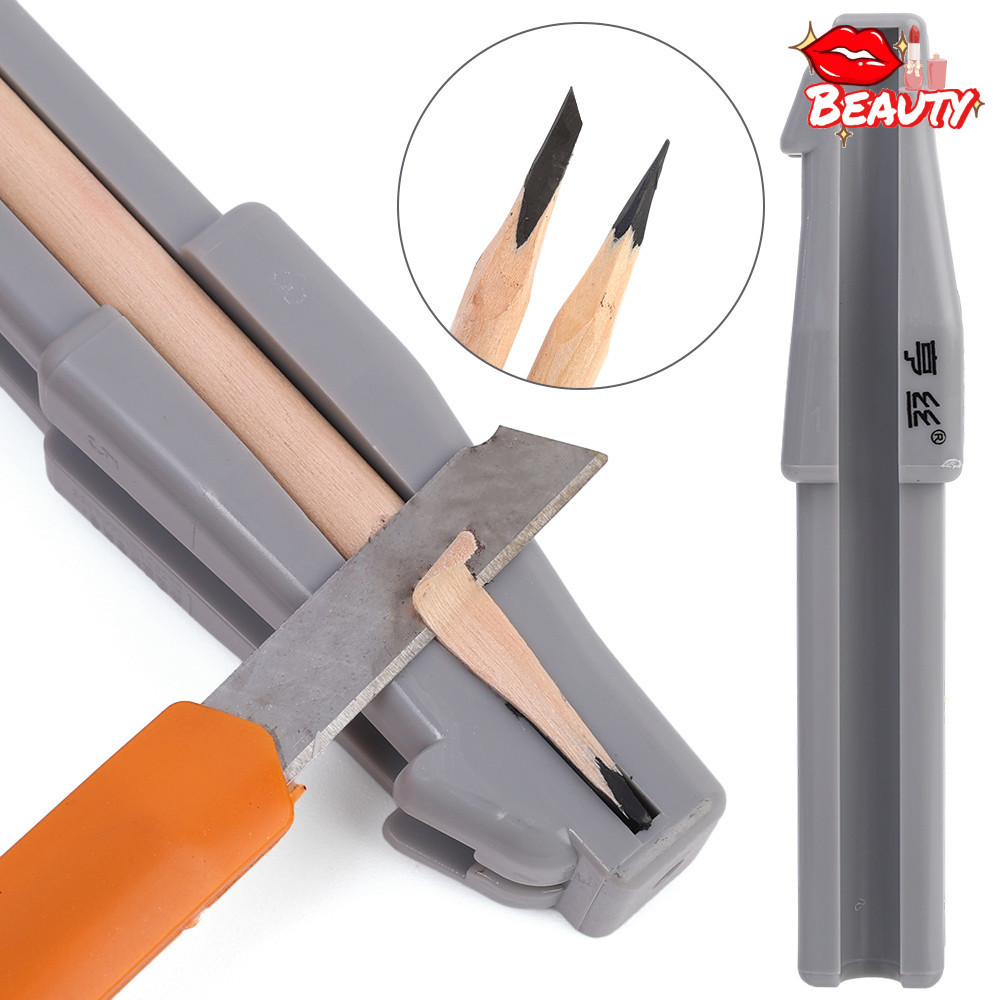 เครื่องเหลาดินสอคิ้ว-เครื่องมือแต่งหน้า-สําหรับ Sharpening Brow Pen Tip-แบบพกพา ทนทาน- Duckbill-Shape Brow Pen Sharpening-แต่งหน้าคิ้วมือใหม่