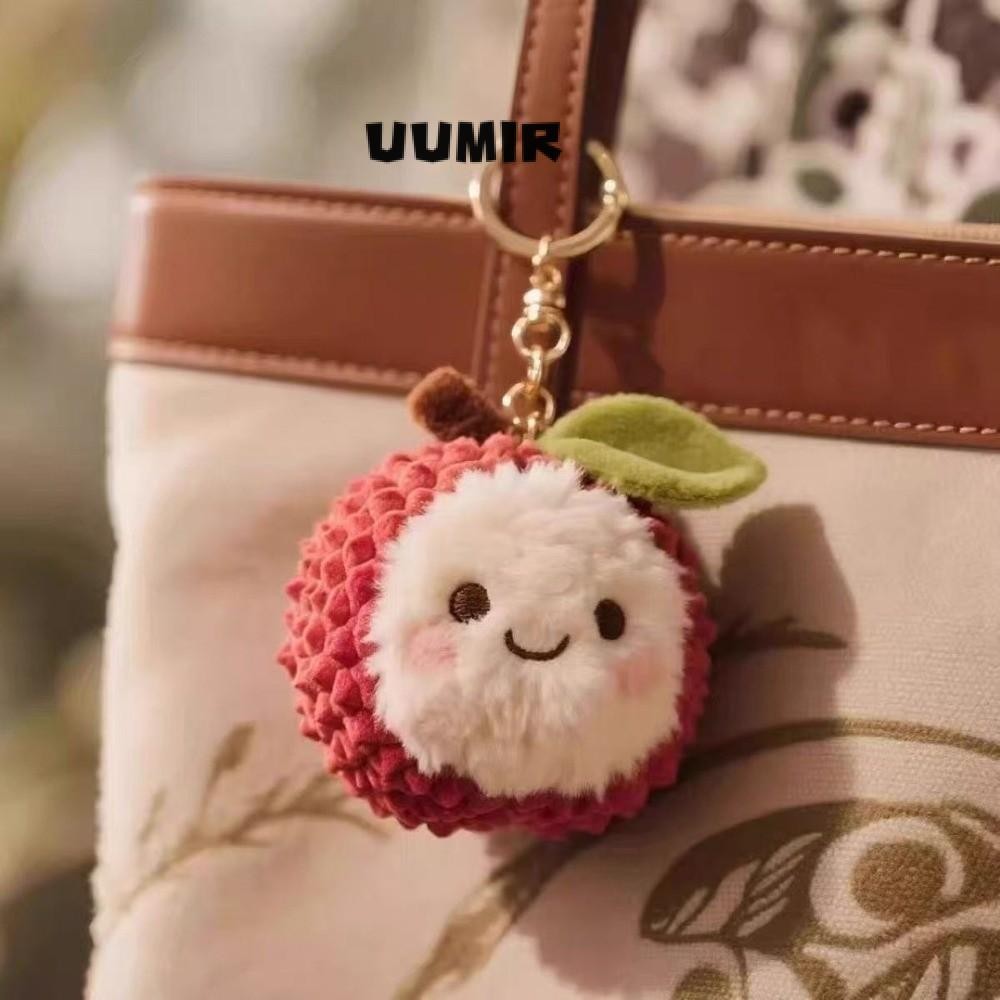 UUMIR ตุ๊กตาลิ้นจี่ น่ารัก นุ่ม สไตล์การ์ตูน เป็นพวงกุญแจและcharm สำหรับเด็ก