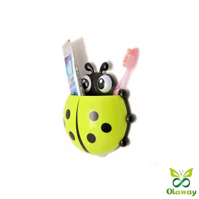 ที่เก็บแปรงสีฟัน ที่วางแปรงสีฟันลายเต่าทอง การออกแบบติดผนังแบบไม่มีรูพรุน toothbrush holder Olaway - รูปที่ 7