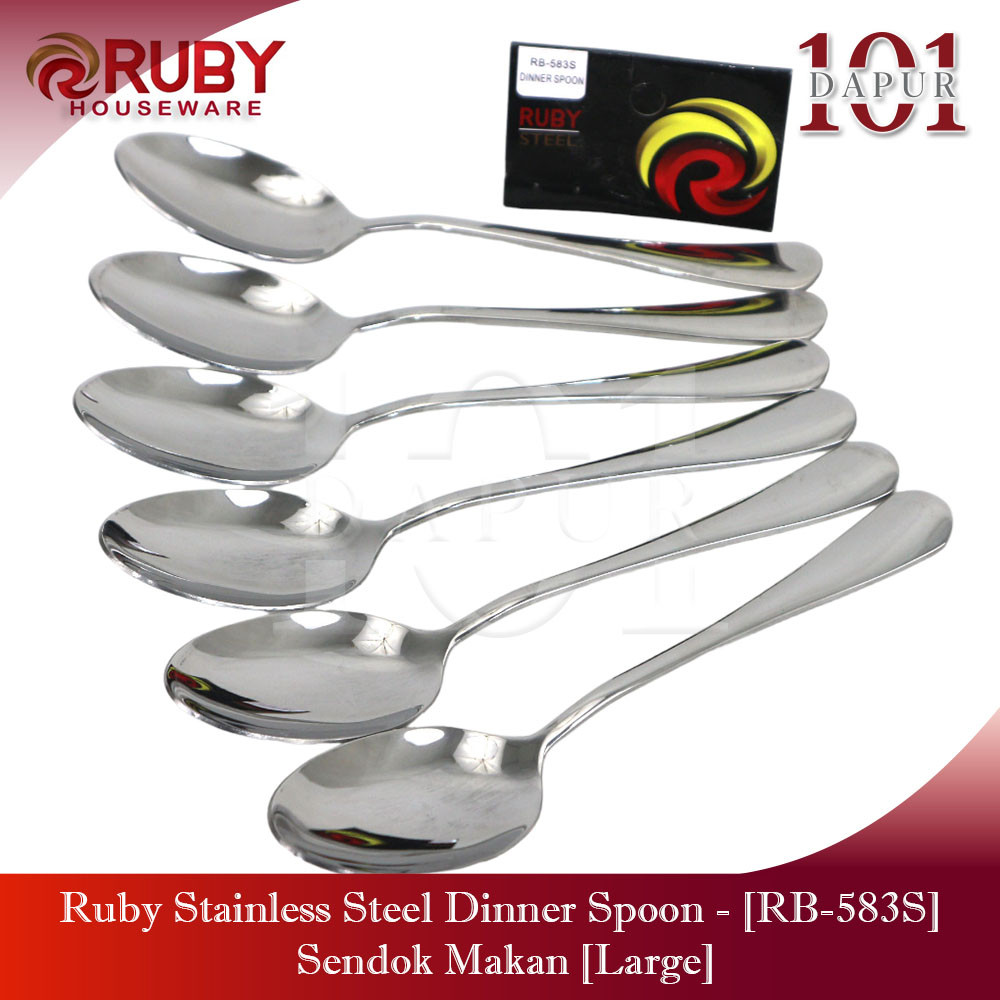 Ruby RB-583S ช้อนอาหารเย็นสแตนเลส / ช้อน FORK / อาหารเย็นขนาดใหญ่ HOTEL FORK [1 แพ็ค / 6 ชิ้น] RB-58