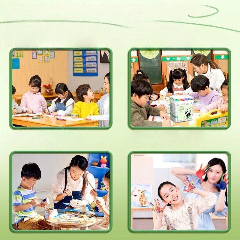 COD ปากกาอะคริลิค ปากกาเพ้นท์ 24/36/48/60 สี กันน้ำ ง่ายต่อการขัด การ์ตูน แปรงทาสีกล่องแบบพกพา - รูปที่ 6