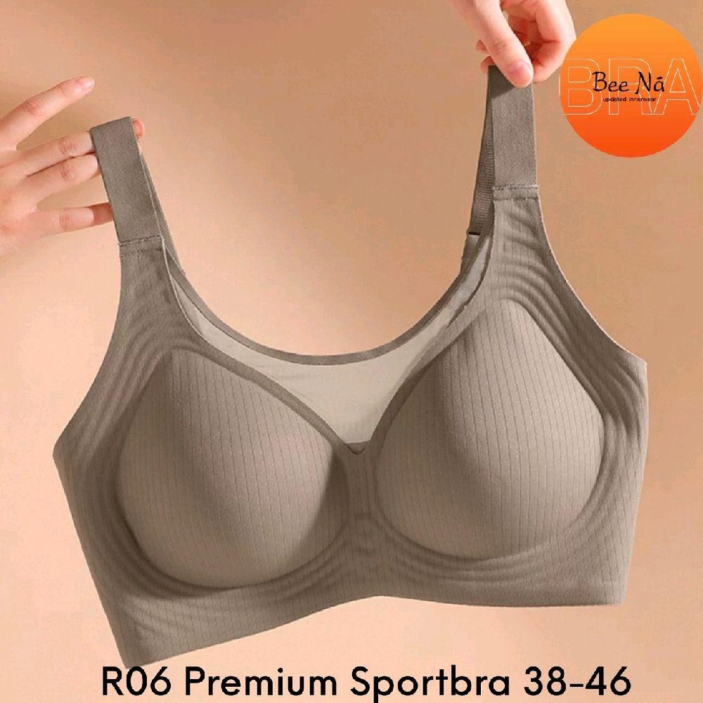 R06 สปอร์ตบราที่ Beena ทำมาเพื่อสาวๆพลัสไซด์ น้องเป็นซีทรูแบบเก็บไขมัน เนื้อปริ้น ปีกนางฟ้าข้างตัวแบบสับ beena