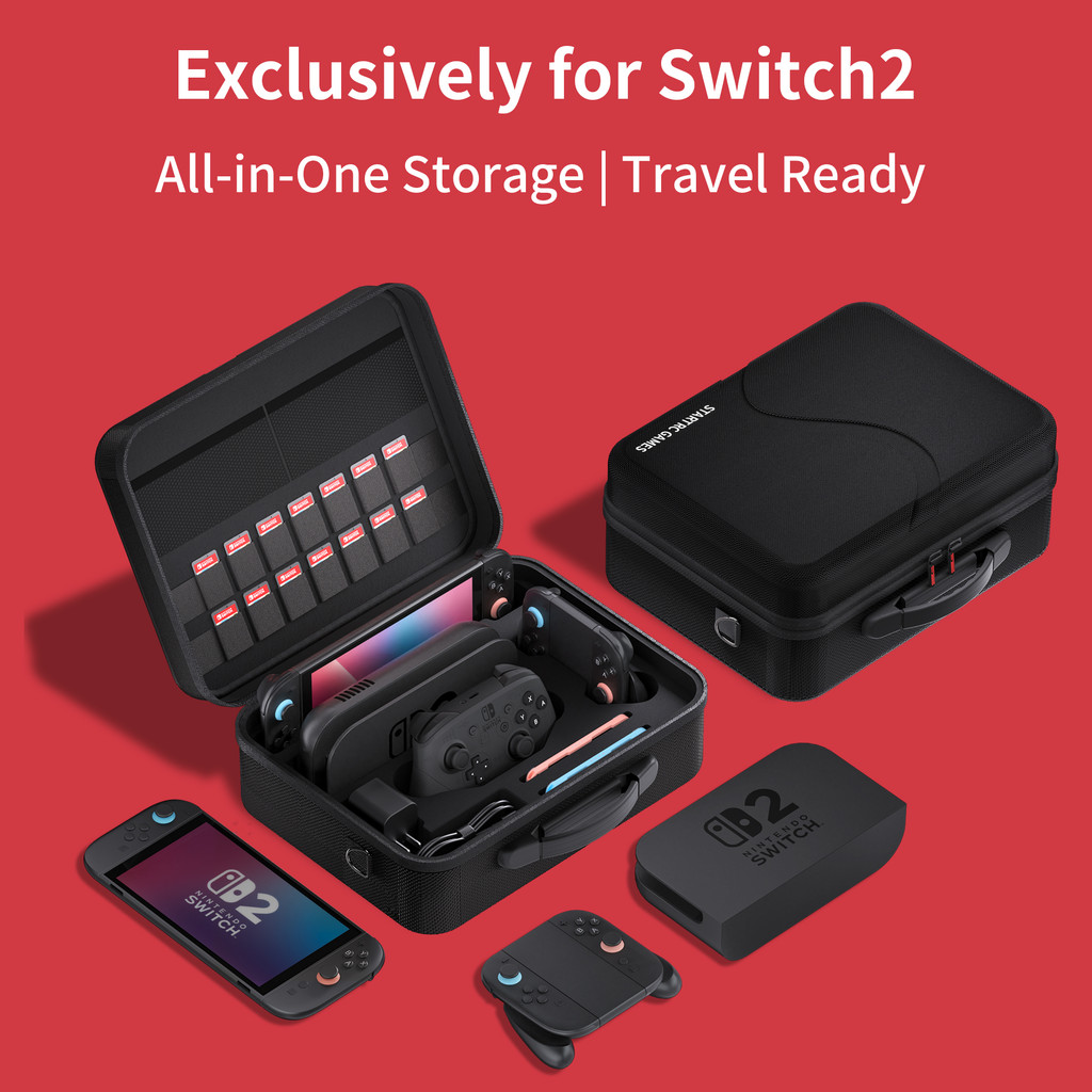 สําหรับ Switch 2 Multi functional Storage Bag Nintendo NS2 Complete Accessory Box กระเป๋าสะพายไหล่มือถือกระเป๋าสะพายข้างแบบพกพา